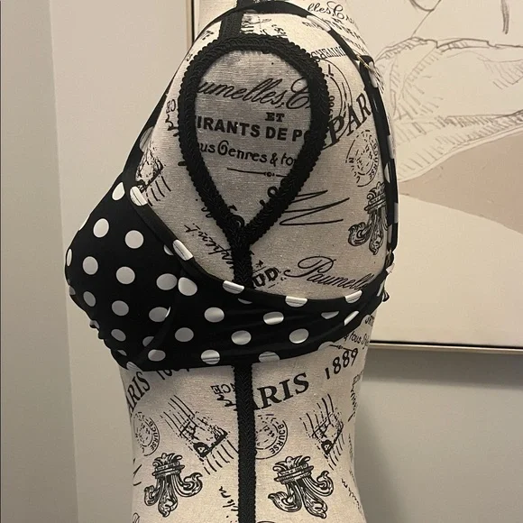 Polka Dot Bikini Top - Size Small - Picture 3 of 9